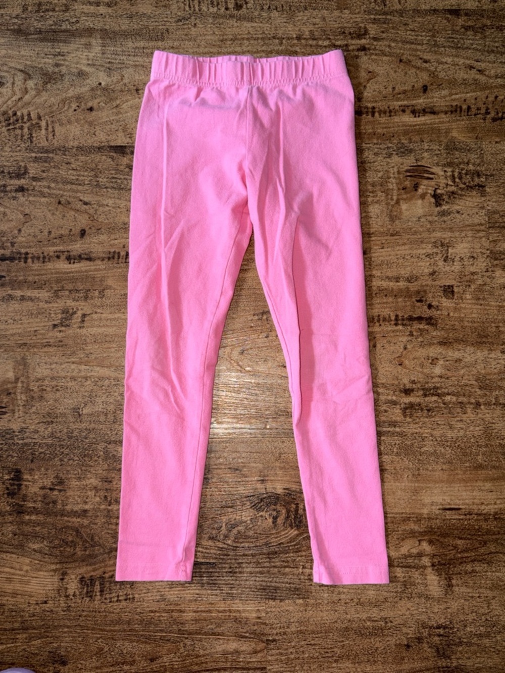 Girls' Pink Stretch Leggings - Comfortable Everyday Bottoms size 7